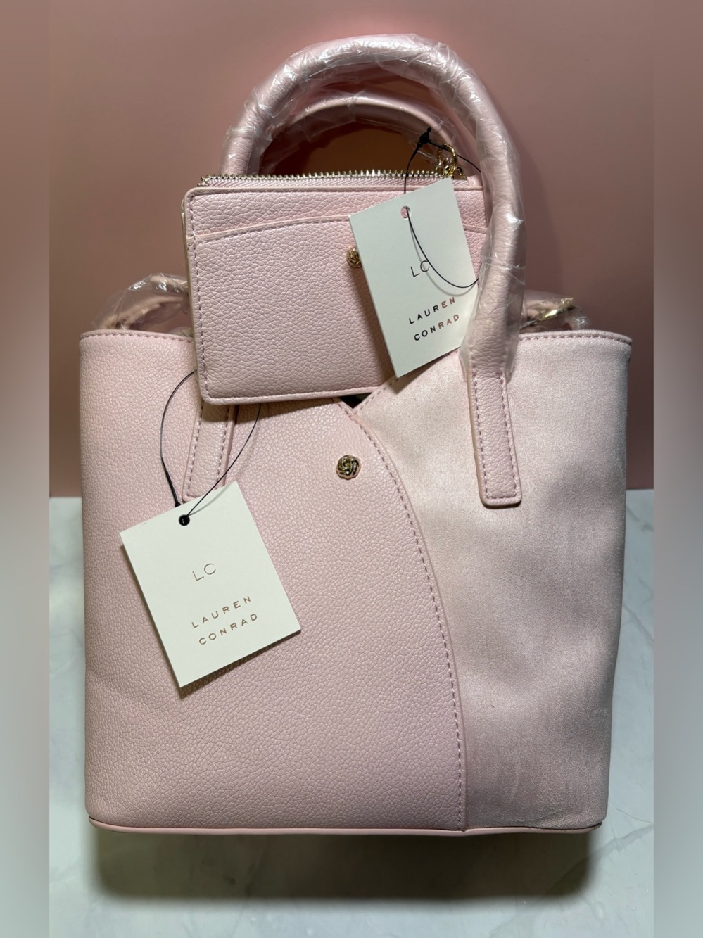 LC Lauren Conrad Pink Bag And Cardholder NWT